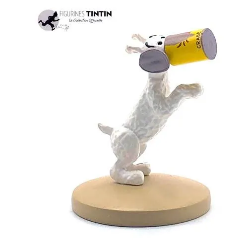 FIGURINE TINTIN : MILOU COINCE DANS LA BOITE DE CRABE (LA COLLECTION OFFICIELLE 2014) OCC