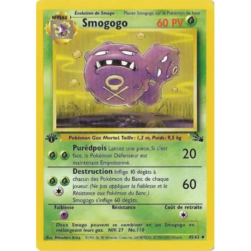 Carte Pokémon : Smogogo (FO 45 Edition 1) (Excellent) occ