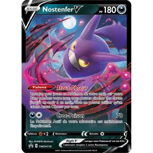 Carte Pokémon : Nostenfer V (SWSH110) Excellent occ