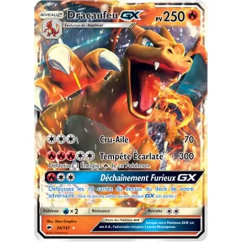 Carte Pokémon : Dracaufeu GX (BUS 20) (Near Mint) occ