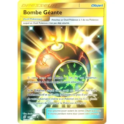 CARTE POKEMON : BOMBE GEANTE (UNM 251) OCC