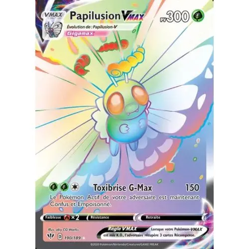 Carte Pokémon : Papilusion VMAX (DAA 190) (Excellent) occ