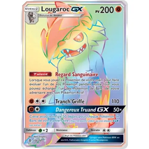 Carte Pokémon : Lougaroc GX (GRI 156) (Near Mint) occ