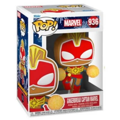 FIGURINE POP 936 : MARVEL (GINGERBREAD CAPTAIN MARVEL) OCC
