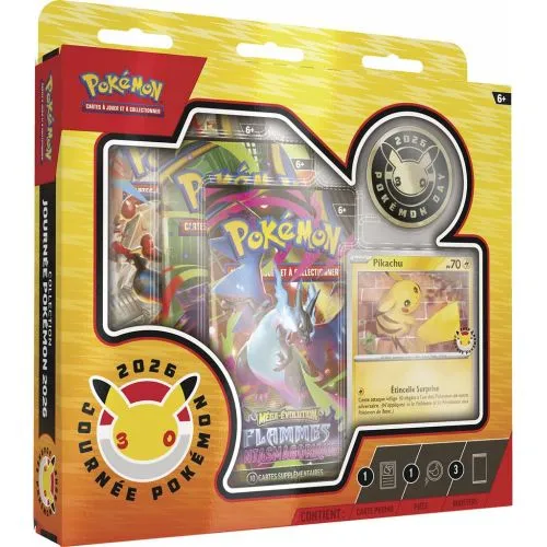 Pokémon - Coffret 3 Boosters - Collection Journée Pokémon 2026 : Pikachu occ
