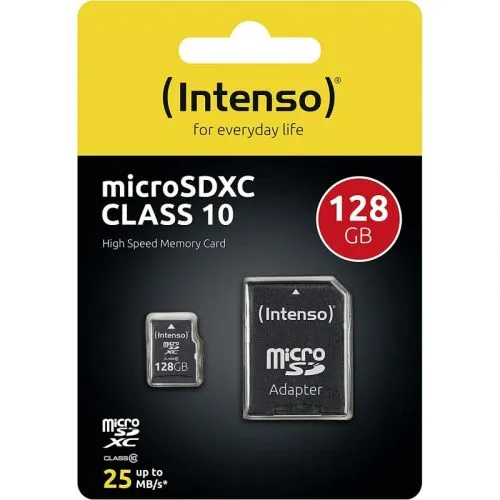 MICRO SD 128GB + ADAPTATEUR (CLASS10) INTESO